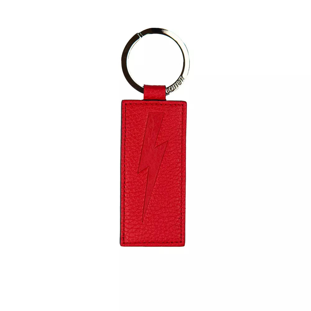 Portachiavi in pelle rossa da uomo