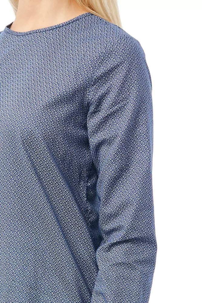 Blaues Baumwollhemd für Damen