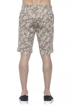 Beige Cotton Men Bermuda Shorts