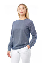 Blaues Baumwollhemd für Damen