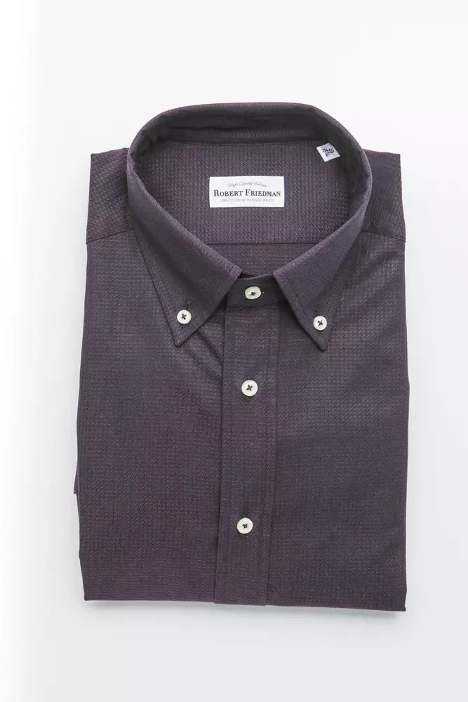 Camicia Nera da Uomo in Cotone