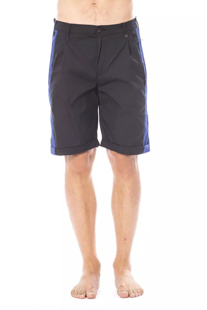 Schwarze Baumwoll-Herren-Freizeit-Shorts