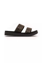 Goldene Textil-Sandalen für Damen