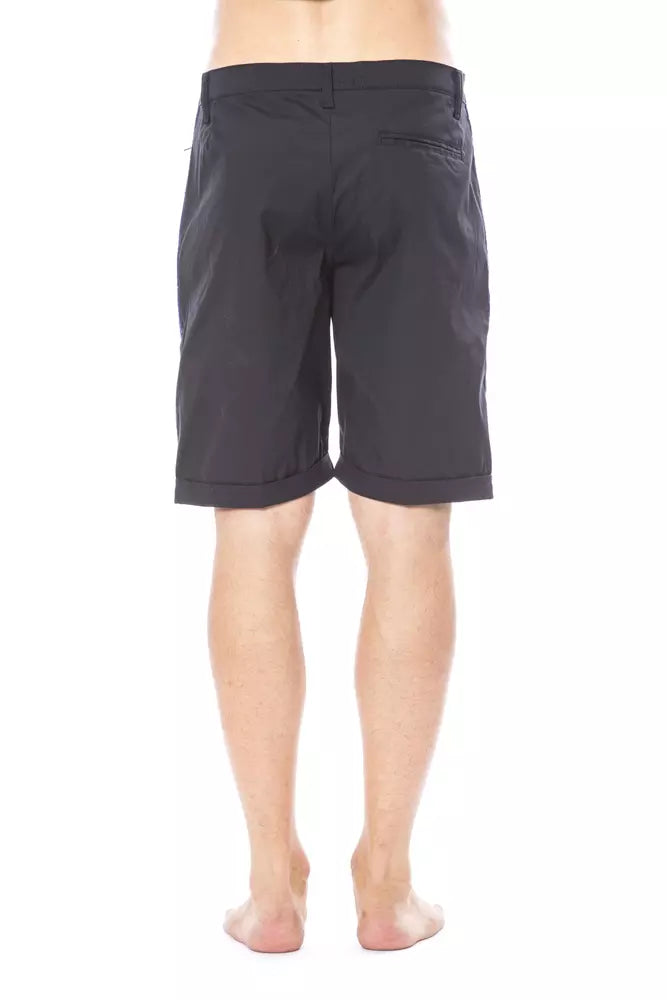 Schwarze Baumwoll-Herren-Freizeit-Shorts