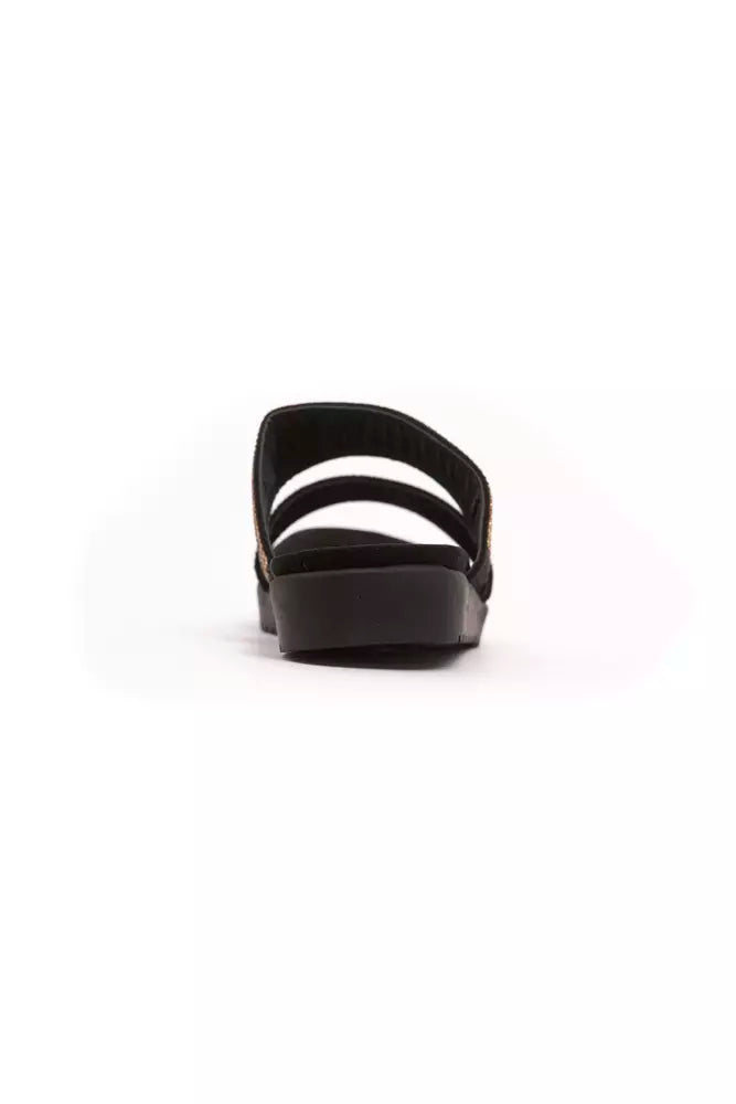 Goldene Textil-Sandalen für Damen