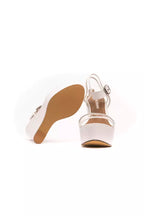 White Polyethylene Women's Wedge Sandal