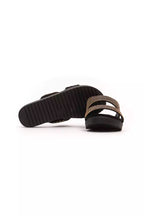 Goldene Textil-Sandalen für Damen