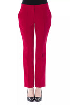 Fuchsia Polyester Women Pant