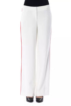 White Polyester Women's Trousers