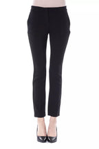 Black Polyester Women's Pants