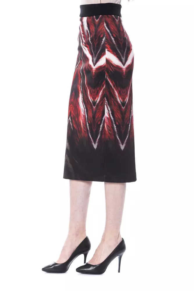 Damen Bleistiftrock aus mehrfarbigem Polyester