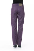 Lila Baumwollhose für Damen