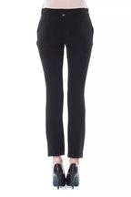 Black Polyester Women's Pants