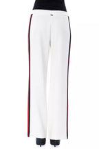 White Polyester Women's Trousers