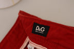 Rote gerade geschnittene Herren-Denim-Jeans aus Baumwolle
