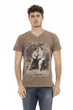 Braunes Herren-T-Shirt aus Baumwolle