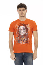 Oranges Baumwoll-Herren-T-Shirt