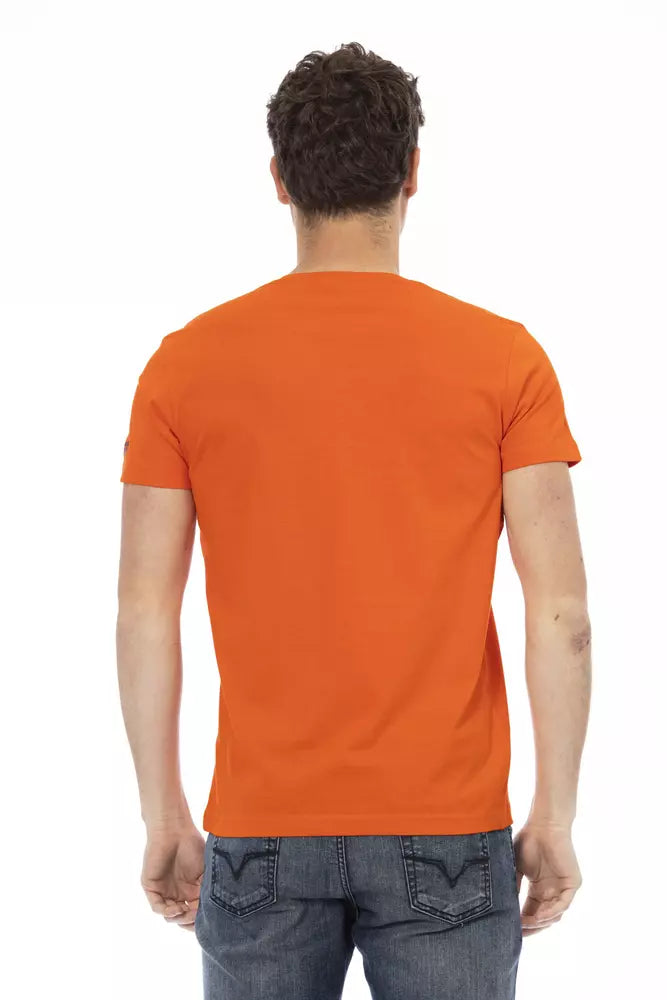 Oranges Baumwoll-Herren-T-Shirt