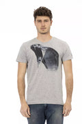 Graues Baumwoll-Herren-T-Shirt