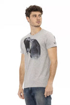 Graues Baumwoll-Herren-T-Shirt