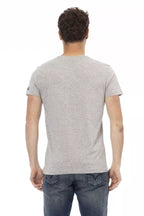 Graues Baumwoll-Herren-T-Shirt