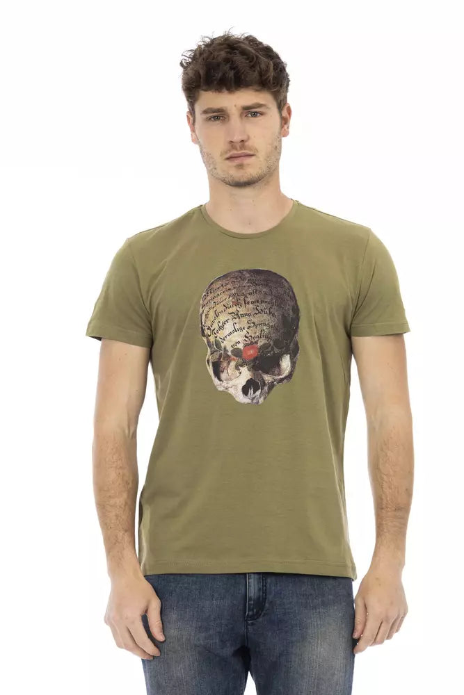Grünes Baumwoll-Herren-T-Shirt