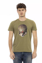 Grünes Baumwoll-Herren-T-Shirt