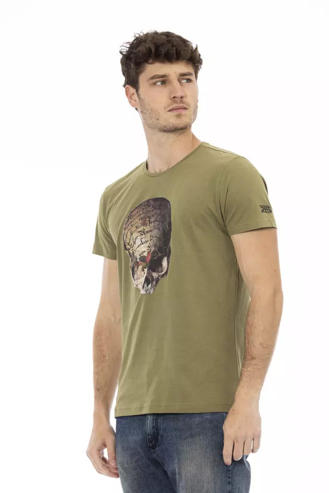 Grünes Baumwoll-Herren-T-Shirt