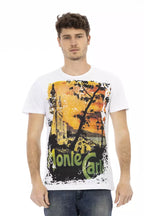 White Cotton Men T-Shirt