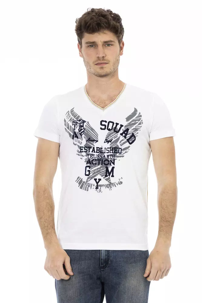 Herren T-Shirt aus weißer Baumwolle