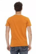 Orangefarbenes Herren-T-Shirt aus Baumwolle