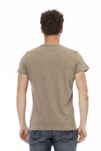 "Green Cotton Men T-Shirt"
