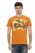 "Orange Cotton Men T-Shirt"