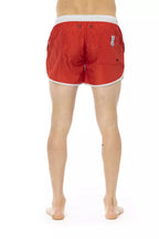 Rote Badeshorts für Herren aus Polyester