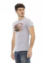 Graues Baumwoll-Herren-T-Shirt