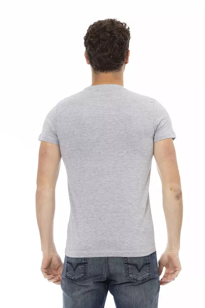Graues Baumwoll-Herren-T-Shirt