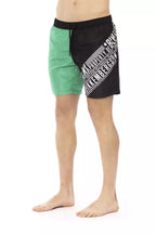 Grüne Polyester-Badehose für Herren