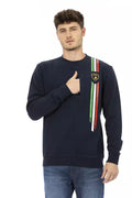 Blauer Herrenpullover aus Baumwolle
