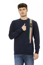 Blauer Herrenpullover aus Baumwolle