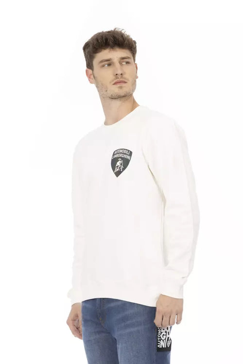 Weißer Herrenpullover aus Baumwolle