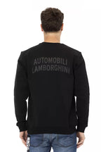 Schwarzer Herrenpullover aus Baumwolle