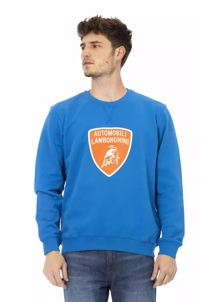 Herrenpullover aus blauer Baumwolle