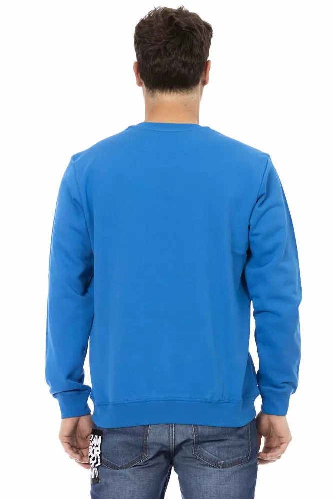 Herrenpullover aus blauer Baumwolle