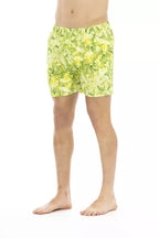 Pantaloncini da Bagno da Uomo in Poliestere Verde