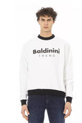 Weißer Baumwollpullover für Herren