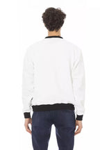 Weißer Baumwollpullover für Herren
