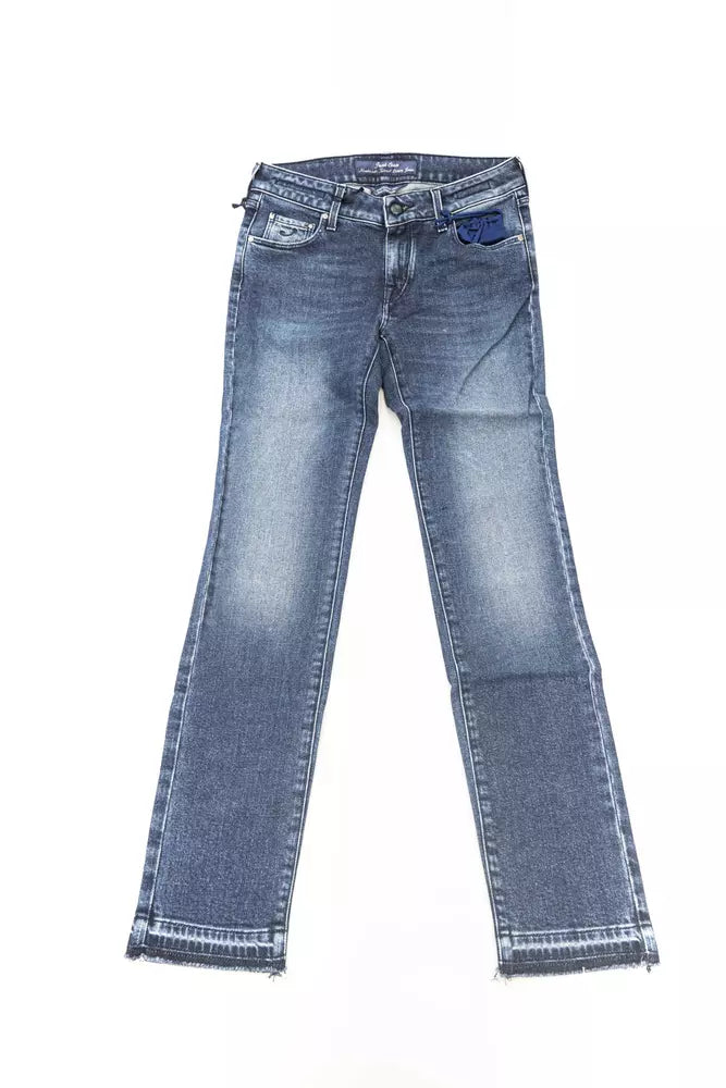 Blue Cotton Damenjeans