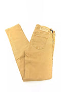 Beige Baumwoll-Damenjeans