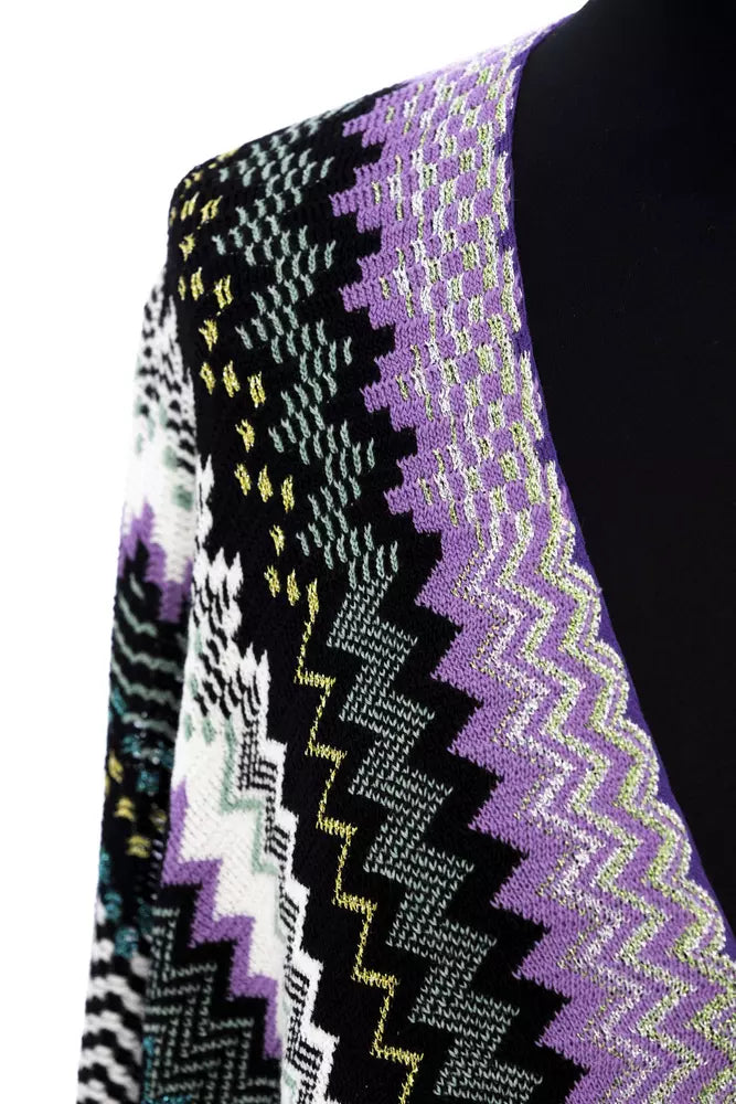Mehrfarbiger Wollponcho für Damen
