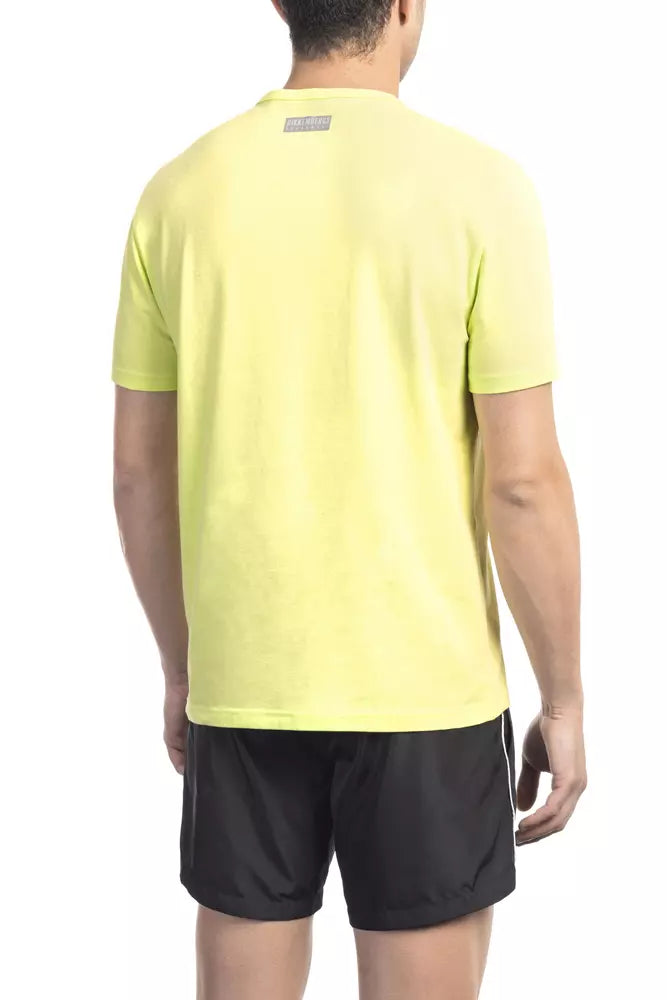 Gelbes Baumwoll-Herren-T-Shirt